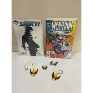 Marvel Comics Wolverine Christmas Stocking Stuffers Gift Set Books Necklace +
